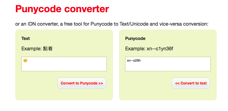 Convert Emoticon to Punycode